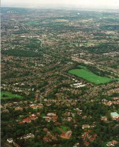 Aerial Photograph of Lyttleton Playing Fields, Norrice Lea, and Kingsley Way