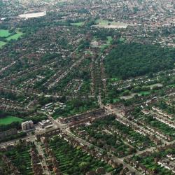 Aerial photograph of Central square and the Holms