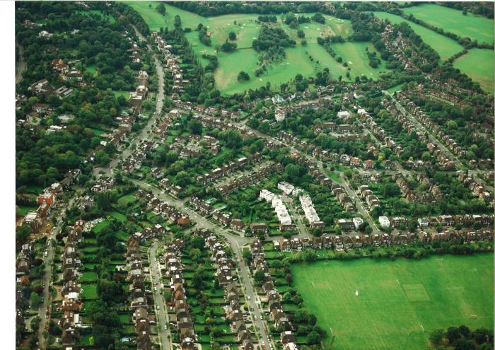 Aerial Photograph of Road surrounding Hampstead Golf Club