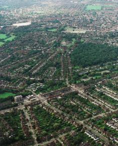 Aerial photograph of Central square and the Holms