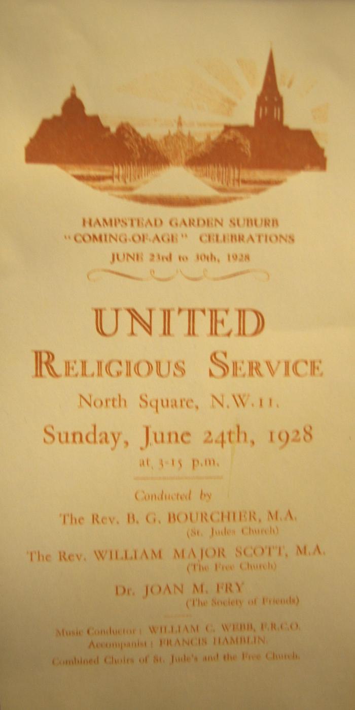 Coming of age service, 1928