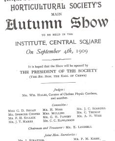 Autumn Show 1909