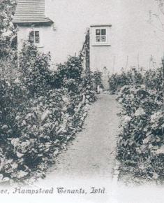 Postcard of house, Asmuns Place