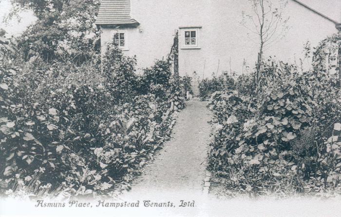 Postcard of house, Asmuns Place