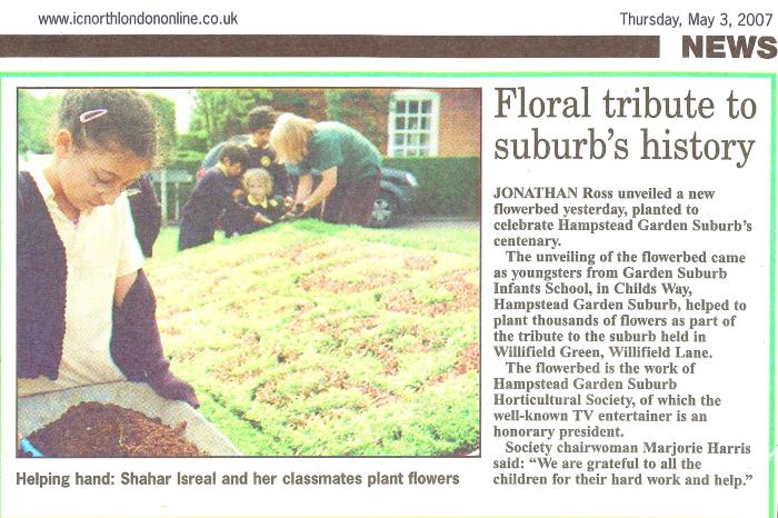 Barnet Press - Centenary Flowerbed