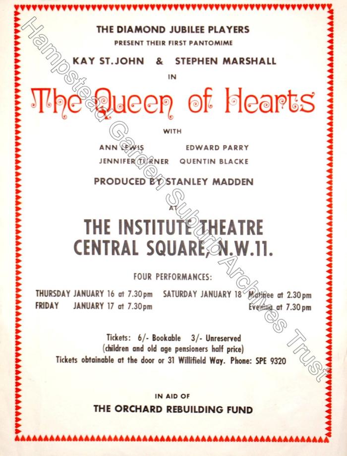 Diamond Jubilee Players performance of The Queen of Hearts