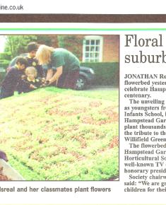 Barnet Press - Centenary Flowerbed