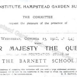 Invitation to Queen Mary Visit 1918