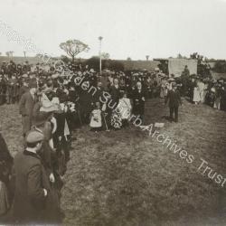 Henrietta Barnett cutting the first sod