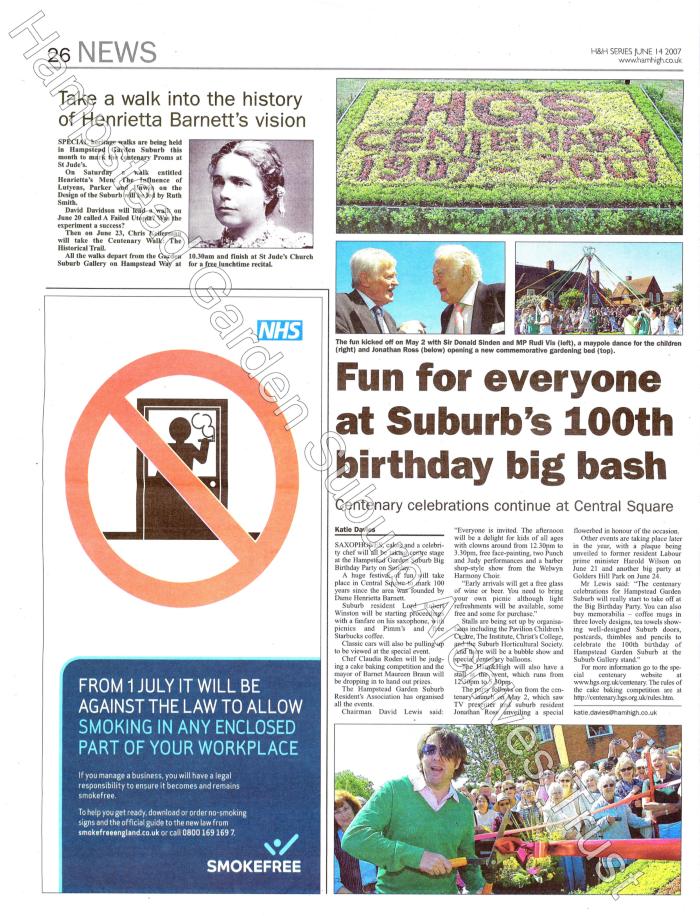 Ham and High - Centenary Full Page