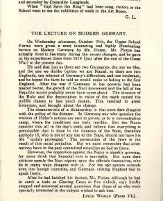 HBS - Lecture on Modern Germany