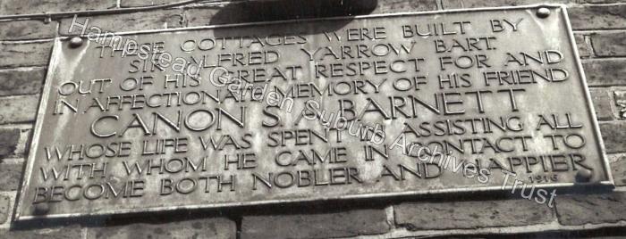 Plaque above the Barnett Homestead