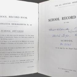 1952 logbook, inside cover