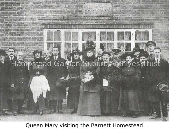 Queen Mary visiting Barnett Homestead
