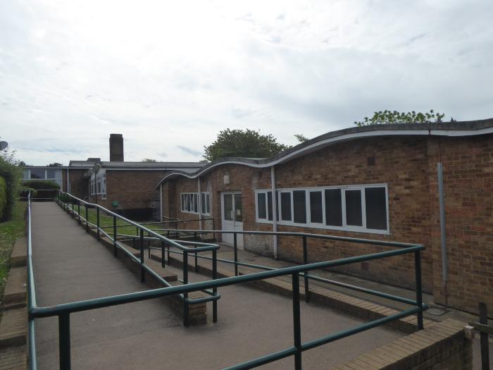 Junior school entrance showing access ramp