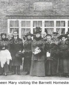 Queen Mary visiting Barnett Homestead