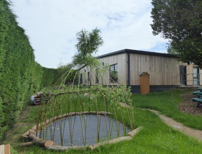 Eco garden behind 2018 eco building