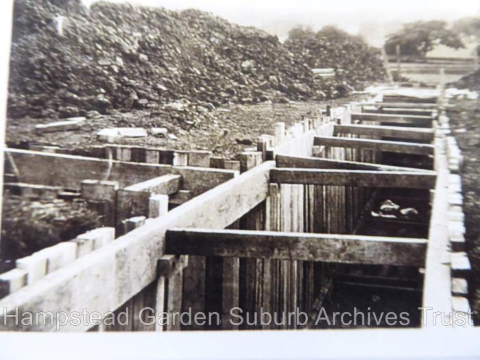 Air raid shelters being prepared