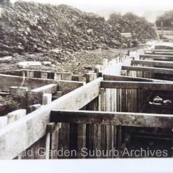 Air raid shelters being prepared