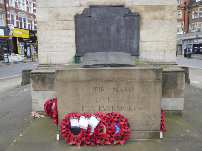 Detail of Golders Green Memorial to the Fallen in WW2