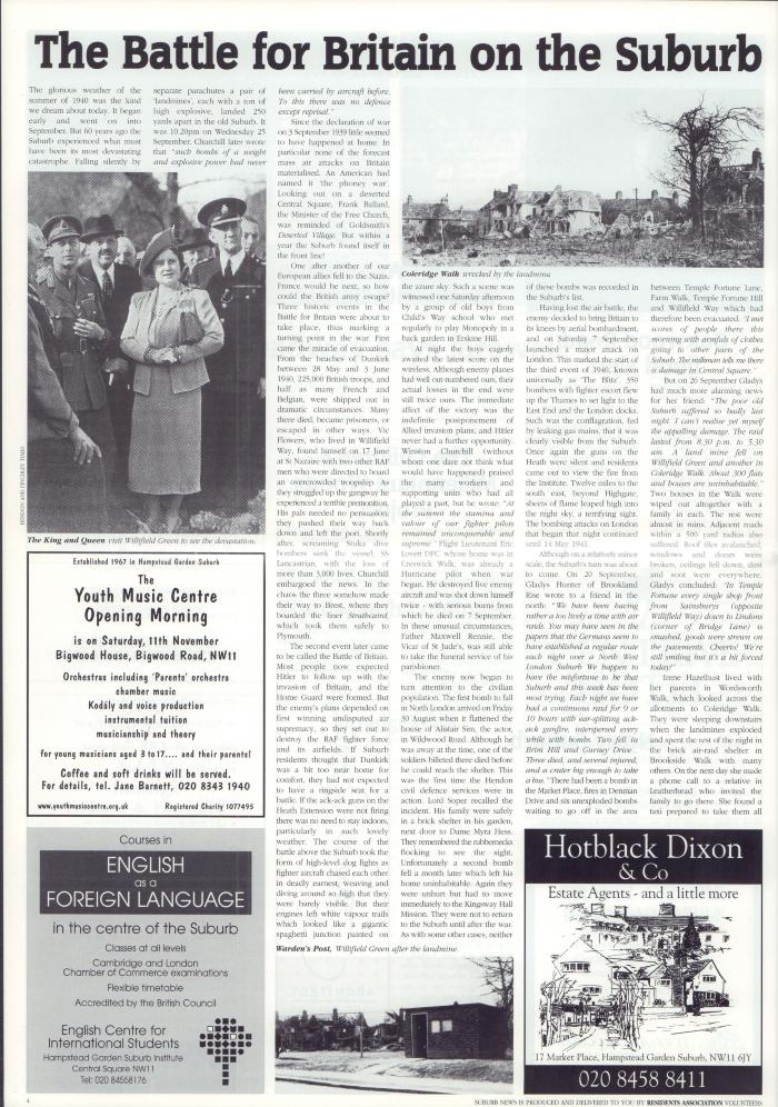 Battle for Britain on the Suburb - 60 years on