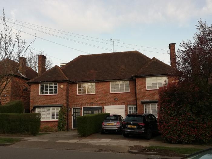 Post-war Ossulton Way and Neale Close corner