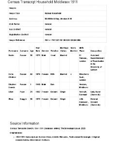 Census 1911 - 30 Willifield Way