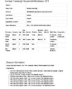 Census 1911 - 103 Willifield Way