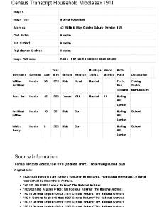 Census 1911 - 43 Willifield Way