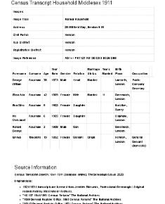 Census 1911 - 28 Willifield Way