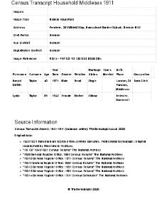 Census 1911 - 26 Willifield Way