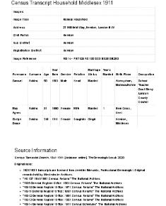 Census 1911 - 27 Willifield Way