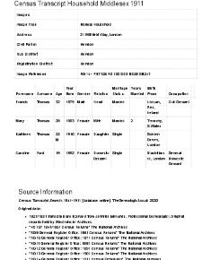 Census 1911 - 21 Willifield Way