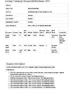 Census 1911 - 36 Willifield Way