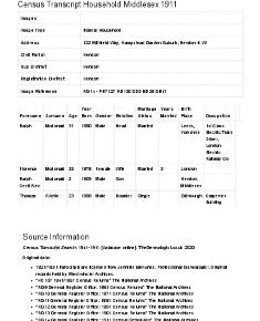 Census 1911 - 122 Willifield Way