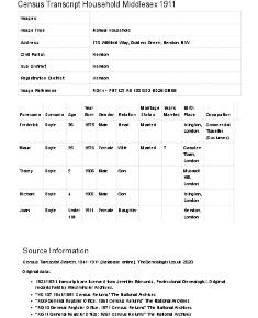 Census 1911 - 170 Willifield Way