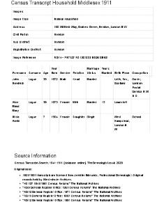 Census 1911 - 160 Willifield Way