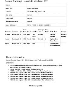 Census 1911 - 176 Willifield Way