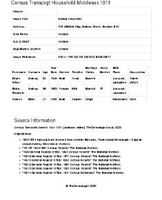 Census 1911 - 178 Willifield Way