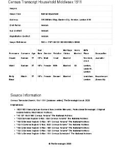 Census 1911 - 115 Willifield Way