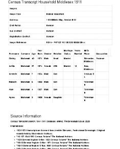 Census 1911 - 116 Willifield Way