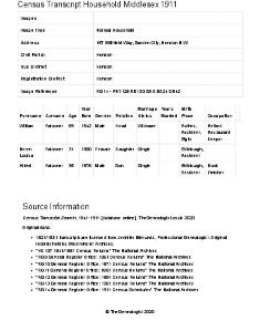 Census 1911 - 157 Willifield Way