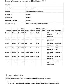 Census 1911 - 146 Willifield Way