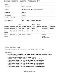 Census 1911 - 134 Willifield Way