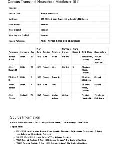 Census 1911 - 105 Willifield Way