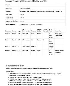 Census 1911 - 151 Willifield Way