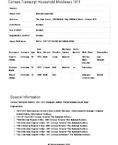 Census 1911 - 138 Willifield Way