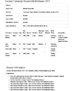 Census 1911 - 16 Asmuns Place