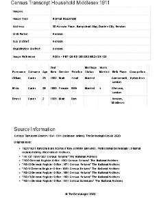 Census 1911 - 30 Asmuns Place