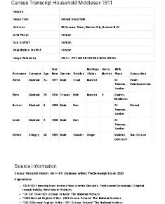 Census 1911 - 28 Asmuns Place